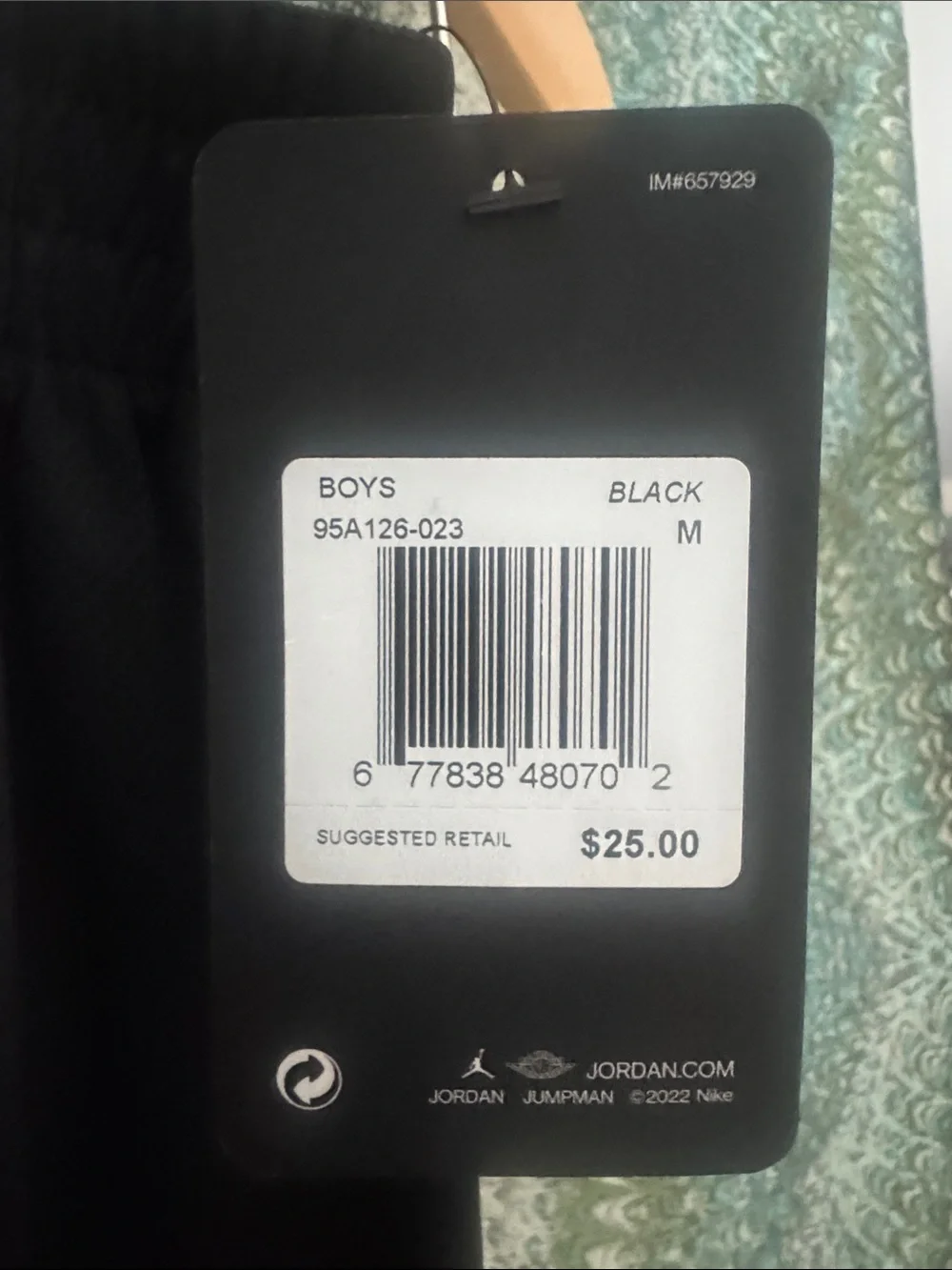Nike Black Athletic Mesh Shorts with White and Red Logo
